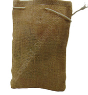 SANTA CLAUSE PRINT JUTE DRAWSTRING BAG
