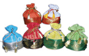JUTE DRAWSTING BAG WITH BORDER