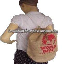 JUTE BACK PACK BAG