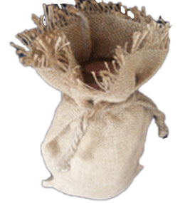 JUTE DRAWSTRING BOTTLE BAG