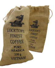 COFFEE BEAN JUTE DRAWSTRING BAG