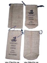 COFFEE BEAN JUTE DRAWSTRING BAG