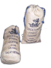 COFFEE BEAN JUTE DRAWSTRING BAG