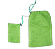 JUTE DRAWSTRING POUCH WITH PLASTIC LOCK