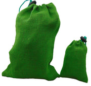 JUTE DRAWSTRING POUCH WITH PLASTIC LOCK