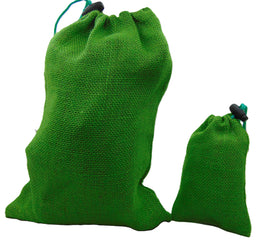 JUTE DRAWSTRING POUCH WITH PLASTIC LOCK
