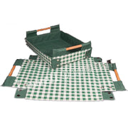 CHECK DESIGN JUTE TRAY