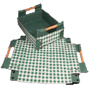 CHECK DESIGN JUTE TRAY
