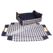 CHECK DESIGN JUTE TRAY