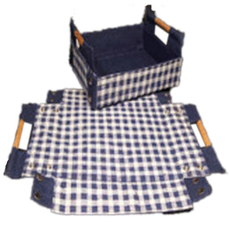 CHECK DESIGN JUTE TRAY