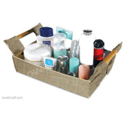 RECTANGLE CANE HANDLE JUTE TRAY
