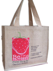 Cherry Print Jute Promotional Bag