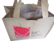 Cherry Print Jute Promotional Bag