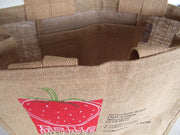 Cherry Print Jute Promotional Bag