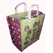 PRINTED JUTE SHOPPING BAG