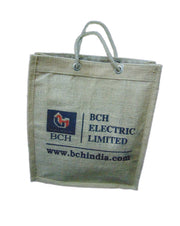 Eyelid handle Print Jute  Carry Bag