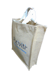 Niwar handle Print Jute  Carry Bag