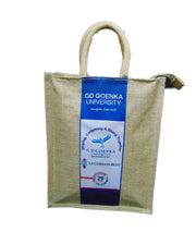 printed logo fabric Jute tote Bag