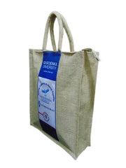 printed logo fabric Jute tote Bag