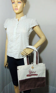 Eco-Friendly Two-Tone Jute Tote Bag