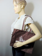 Eco-Friendly Two-Tone Jute Tote Bag