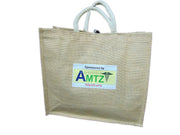 Jute company name printed tote Bag
