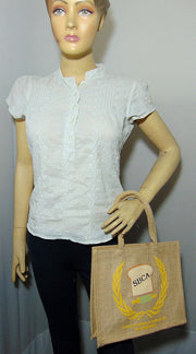 Natural Burlap Tote Bag