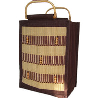 Bamboo Mat Jute Wine Bag