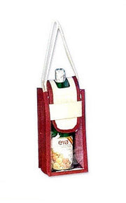 PVC WINDOW SINGLE WINE BOTTLE  BAG