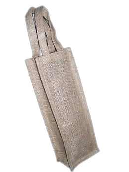 SINGLE WINE BOTTLE PLAIN JUTE BAG