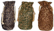 JUTE WINE BOTTLE DRAWSTRING POUCH
