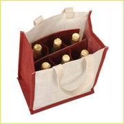 Jute Six Wine Bottle Bag
