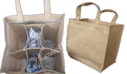 Jute Six Wine Bottle Bag