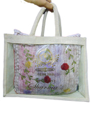Jute Transparent Window Bag