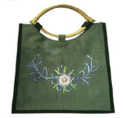 JUTE SHOPPING BAG WITH EMBROIDERY