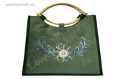 JUTE SHOPPING BAG WITH EMBROIDERY