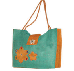 TWO TONE EMBROIDERY BAG