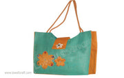 TWO TONE EMBROIDERY BAG