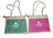 FLOWER EMBROIDERY JUTE BAG