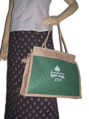 FLOWER EMBROIDERY JUTE BAG