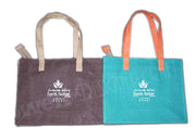 FLOWER EMBROIDERY JUTE BAG