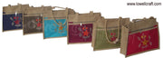 FLOWER EMBROIDERY JUTE BAG