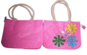 PATCH WORK EMBROIDERY JUTE BAG