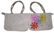 PATCH WORK EMBROIDERY JUTE BAG