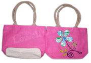 PATCH WORK EMBROIDERY JUTE BAG