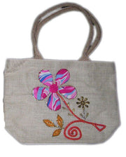 PATCH WORK EMBROIDERY JUTE BAG