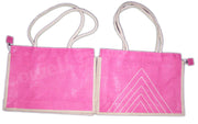THREAD EMBROIDERY JUTE BAG