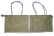 THREAD EMBROIDERY JUTE BAG