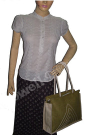 THREAD EMBROIDERY JUTE BAG