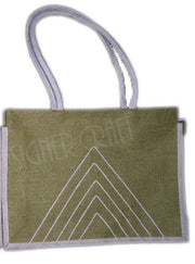 THREAD EMBROIDERY JUTE BAG